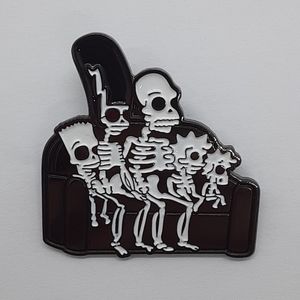 The Simpsons Skeleton Halloween Enamel Pin
